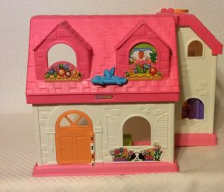 Fisher Price Little People Pink Roof House With Sounds - Cond