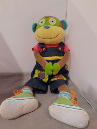 Alex " Little Hands " Learn To Dress Monkey Plush Stuffed Activity Toy 20 "