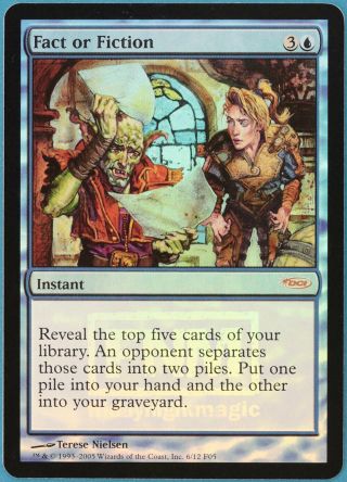 Fact Or Fiction (fnm) Foil Promo Nm Blue Special Mtg Card (id 133793) Abugames
