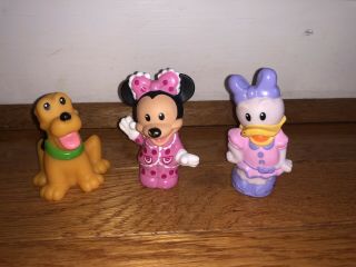 Disney Fisher Price Little People Pink Minnie Mouse,  Daisy Duck & Pluto
