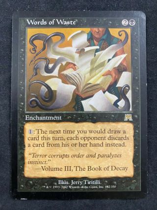 Mtg Magic The Gathering Words Of Waste Onslaught Hp