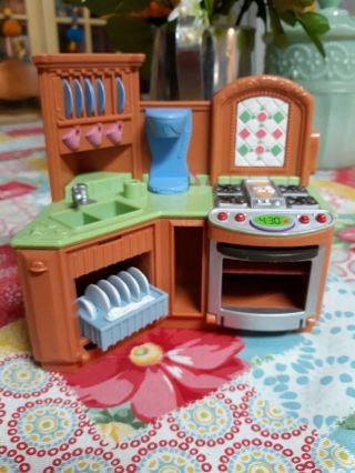Fisher Price Loving Family Dollhouse Corner Kitchen Oven Stove Dishwasher