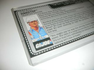CUSTOM 1987 GI Joe Hard Top Crawler Driver Figure Uncut Red Back File Card H - 23 3