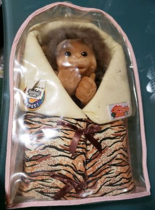 12 " Rainforest Cafe Little Monkey Lost Stuffed Animal Hand Puppet With Tags