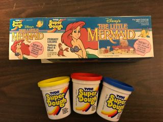 Disney The Little Mermaid Dough And Mold Set Yellow Red Blue