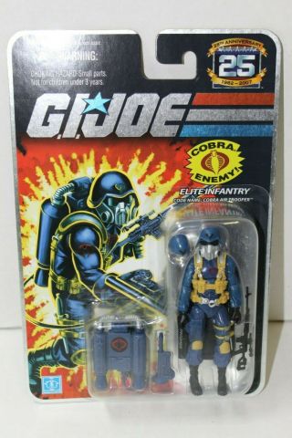 Hasbro G.  I.  Joe 25th Anniversary Elite Infantry: Cobra Air Trooper 3 3/4 Inch