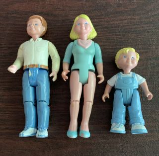 Fisher Price 1993 Vintage Loving Family Doll Figures Father Mother Son Child