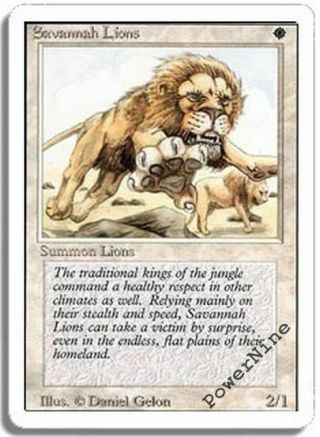 1 Played Savannah Lions - White Revised 3rd Edition Mtg Magic Rare 1x X1