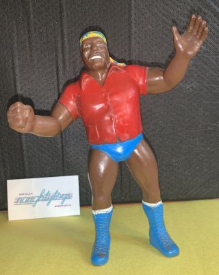 Wwf Ljn Sd Special Delivery Jones Red Shirt Variant Rubber Wrestler 1986 80’s