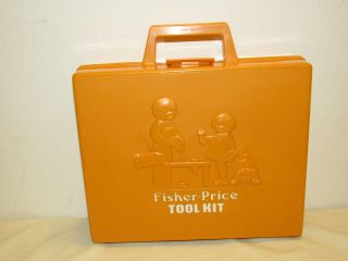 Vintage 1977 Fisher Price Tool Kit 924 Complete W/ Carrying Case,  Drill