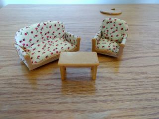 Calico Critters Sylvanian Families Living Room Furniture Couch Table Chair