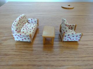 Calico Critters Sylvanian Families Living Room Furniture Couch Table Chair 3