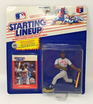 1988 Kenner Starting Lineup Kirby Puckett Figure & Card Slu Twins Baseball