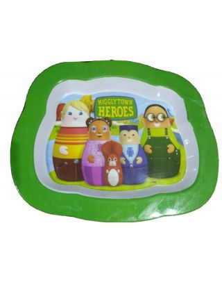 Disney Store Higgly Town Heroes Melamine Kids Child Baby Plate Food Dish Eating