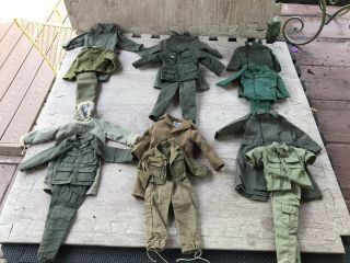 Vintage Gi Joe Ww2 U.  S Army Uniforms W/coats Etc 1:6 Scale Action Figures