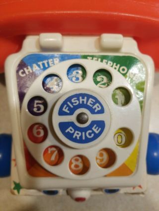 Vintage Fisher Price Chatter Phone Pull Retro Toy Telephone 747 1985 Toystory 3