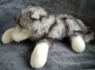 Folkmanis Folktails Timber Wolf Husky Dog Gray Hand Puppet Plush 24 "