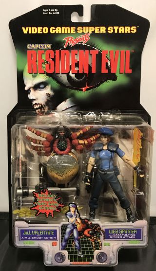 Toy Biz 1998 Resident Evil Jill Valentine And Web Spinner Action Figure