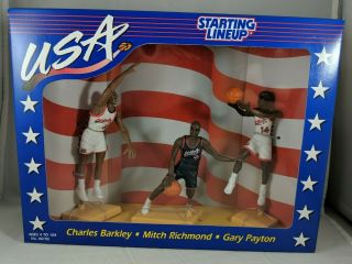 Charles Barkley Mitch Richmond Gary Payton - Starting Lineup Usa 1996 Kenner Nba