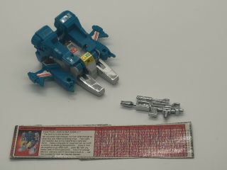 Vintage 1985 Hasbro Transformers G1 Topspin 100 Complete W/ Card