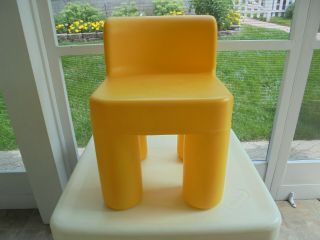 Vintage Little Tikes Yellow Chunky Chair Child Size