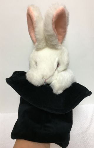 Magic Trick Magician Rabbit In Top Hat Plush Hand Puppet Folkmanis L