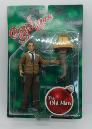 A Christmas Story Movie The Old Man Action Figure Leg Lamp Neca