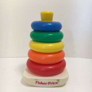 Vintage Fisher Price 5 Ring Rock - A - Stack 627,  80s?