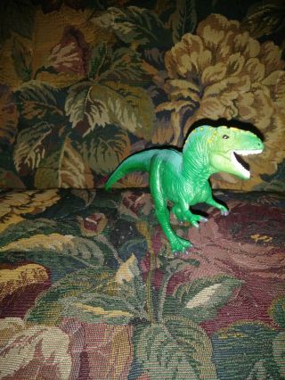 Vtg 1998 Safari Ltd Tyrannosaurus T - Rex Green Dinosaur Figure 4 " Tall