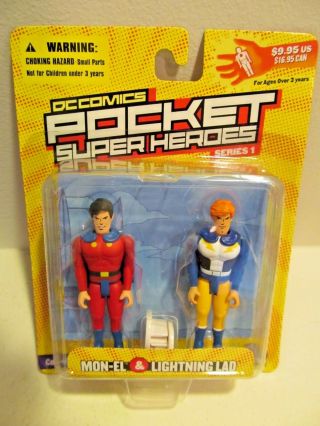 Dc Comics Pocket Heroes Series 1: Mon - El & Lightning Lad In Package