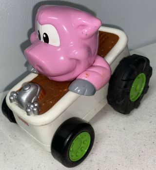 Fisher Price Mattel Shake N Go Pig in Bathtub Car Battery Operated 2
