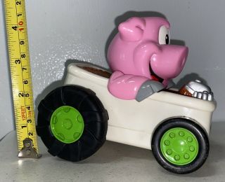 Fisher Price Mattel Shake N Go Pig in Bathtub Car Battery Operated 3