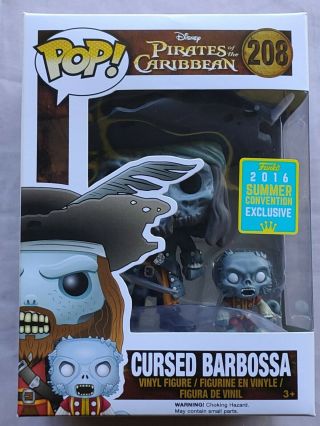 Cursed Barbossa With Monkey Funko Pop Vinyl Pirates Of The Caribbean 208 Disney