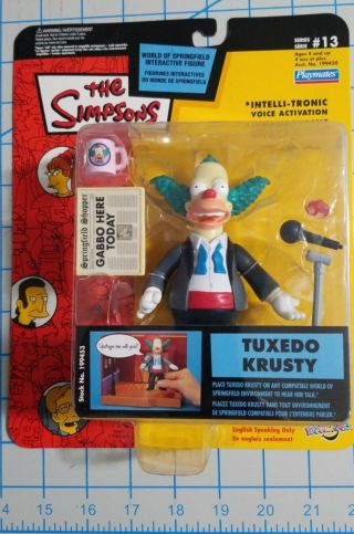 The Simpsons Playmates Tuxedo Krusty Series 13 Action Figure Moc Wos