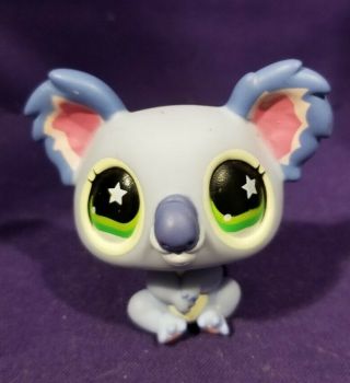 Littlest Pet Shop 872 Australian Koala Bear Blue White Pink Green Star Eyes 2