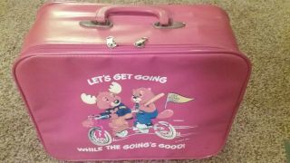 Vintage 1983 " The Get Along Gang " Red Suit Case W/graphics 13 " X 9 1/2 " X 5 "