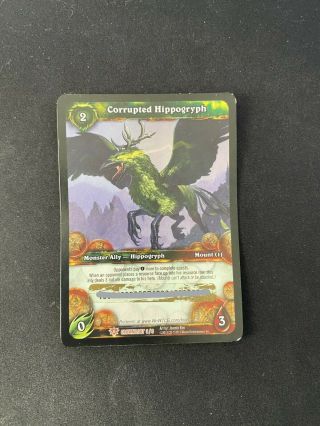 World Of Warcraft Tcg Corrupted Hippogryph Loot Card - Scratched
