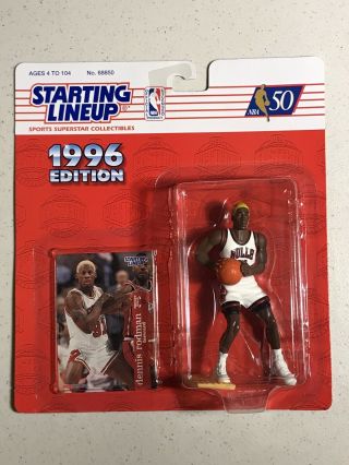 1996 Starting Lineup Dennis Rodman Yellow Hair Nba Chicago Bulls Action Figure
