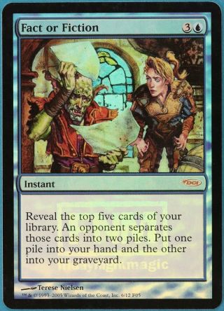 Fact Or Fiction (fnm) Foil Promo Pld Blue Special Mtg Card (id 124120) Abugames