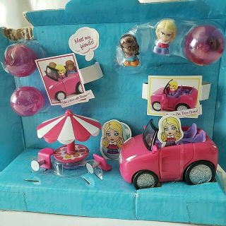 Squinkies Barbie Dream Car Playset People Table Chairs Complete Set
