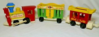 Vintage Fisher Price Little People Circus Train 991 No People Or Animals,  Great
