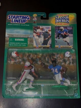 1999 - 2000 Starting Lineup Classic Doubles Eddie George & Earl Campbell.  Nip