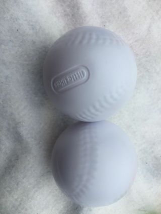 2 Little Tikes Replacement White 4 " Baseball T - Ball Totsports Hard Plastic Balls