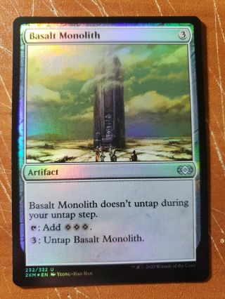 X1 Magic The Gathering Double Masters Basalt Monolith Foil Pack Fresh