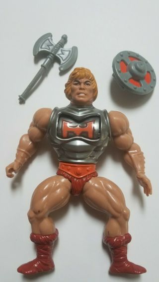 Vintage 1983 Motu Masters Of The Universe He - Man Battle Armor Spinning Chest