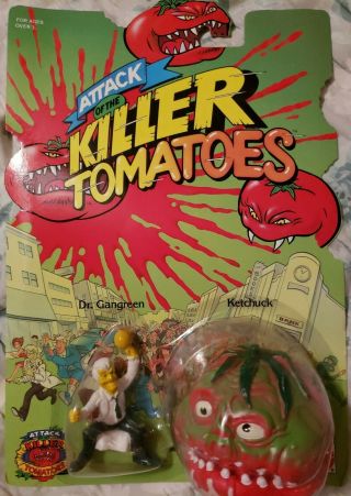 Vintage 1991 Attack Of The Killer Tomatoes Dr.  Gangreen And Ketchuck