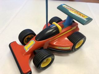 Vintage 1992 Fisher Price Rc Race Car No Remote Loose Very Good