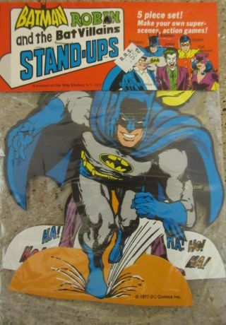 1977 Batman & Robin And The Bat Villains Stand Ups - 5 Piece 2302 Nos