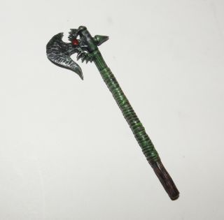1/12 Scale Weapon 3.  5 " Axe With Spike Green Handle