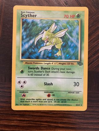 Scyther - 26/64 - Jungle - Rare - Pokemon Card - Nm